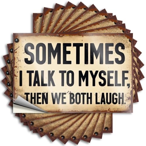 Calcomanía de herramientas Sometimes I Talk to Myself, Then We Both Laugh. 10 calcomanías para parachoques, calcomanías y calcomanías para caja de herramientas (8 x 12 cm)