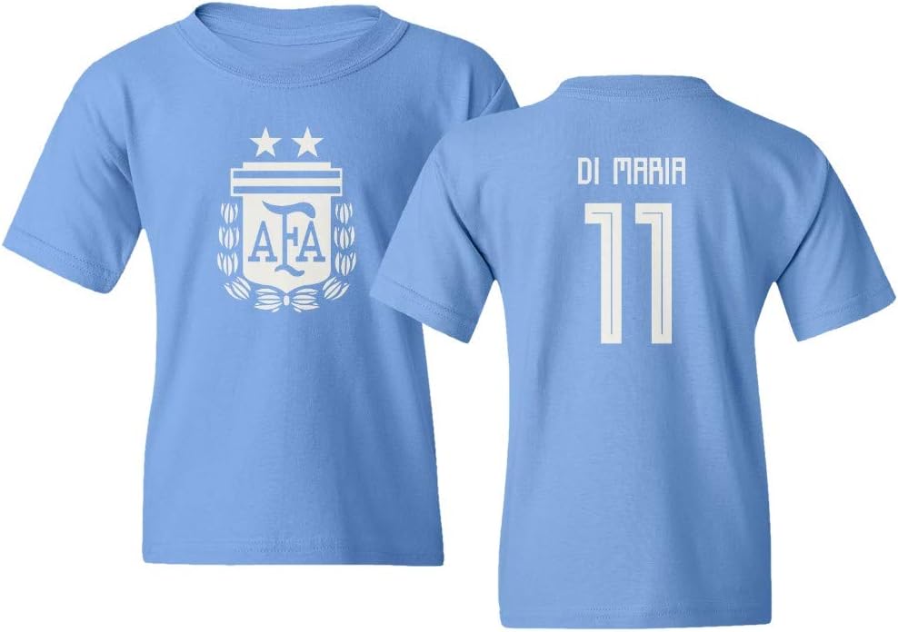 National Soccer 2021 Argentina #11 Angel DI Maria South American Cup Youth T-Shirt