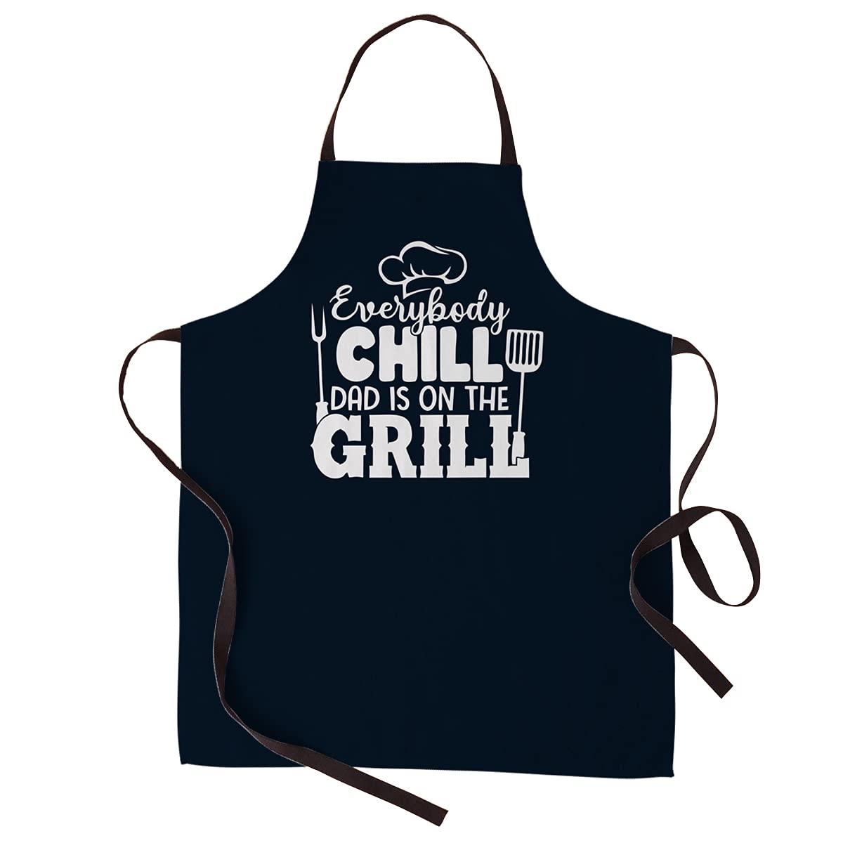 Everybody Is Chill Dad Is On The Grill Printed Fathers Day Apron | Gift Set For Fathers Day | Gift For Dad/Daddy/Father