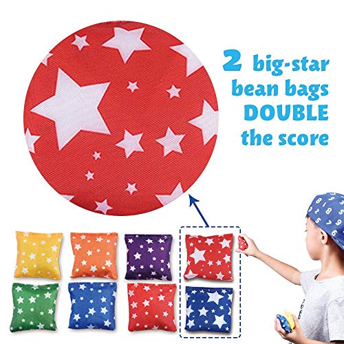 Rabosky Small Bean Bags For Kids Tossing Game, Mini Beanbags Cornhole Toy, Toss Game For Toddler Preschool Prek Daycare Supplies Classroom Circle Time Home Schooling Outdoor Activities #TOP2