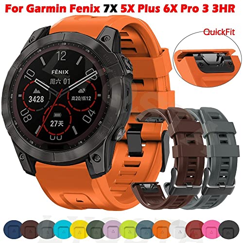 Correa de silicona transpirable antifricción para Garmin Fenix 5X Plus 2