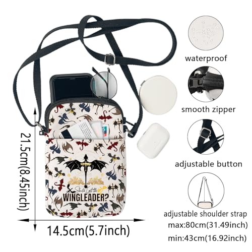 KEYCHIN 4th Wing Crossbody Bag Dragon Rider Gifts Should I Get The Wing Leader Shoulder Bag 4th Wing Merchandise2