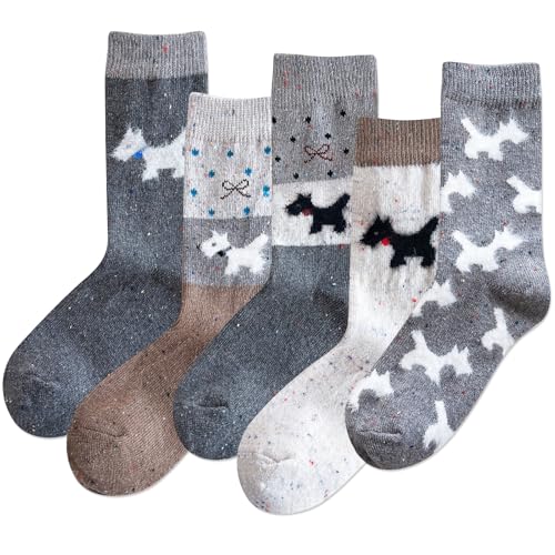 Image of IIG Winter Warm Wool Socks for Women Original Design Trendy Boot Socks Ideal Gift