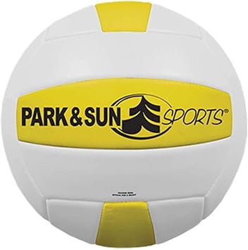 Park & Sun Spiker Sport Portable Outdoor Volleyball Net System Blue Net, Regulation Size 32' L x 3' H, Adjustable Height, Lightweight, Includes Carrying Bag for Backyard and Beach Play