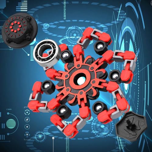 Image of Dilabnba 20 PCS Transformable Chain Robot Fidget Spinner Finger Toy DIY Deformation Robot Mechanical Spinner for Kids Adults Stress Relief, Gifts for Prize Stuffer Party Favor