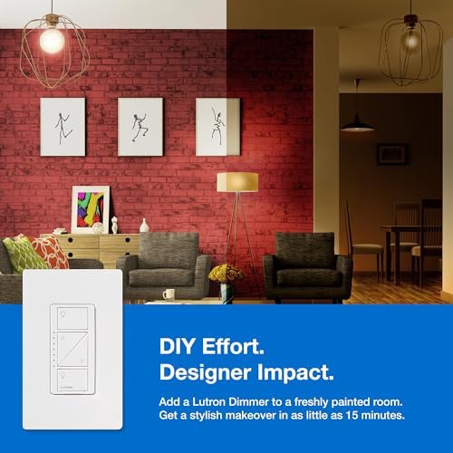 Lutron Caseta Deluxe Smart Dimmer Starter Kit; 2 Smart Dimmers, Hub & More — view 12