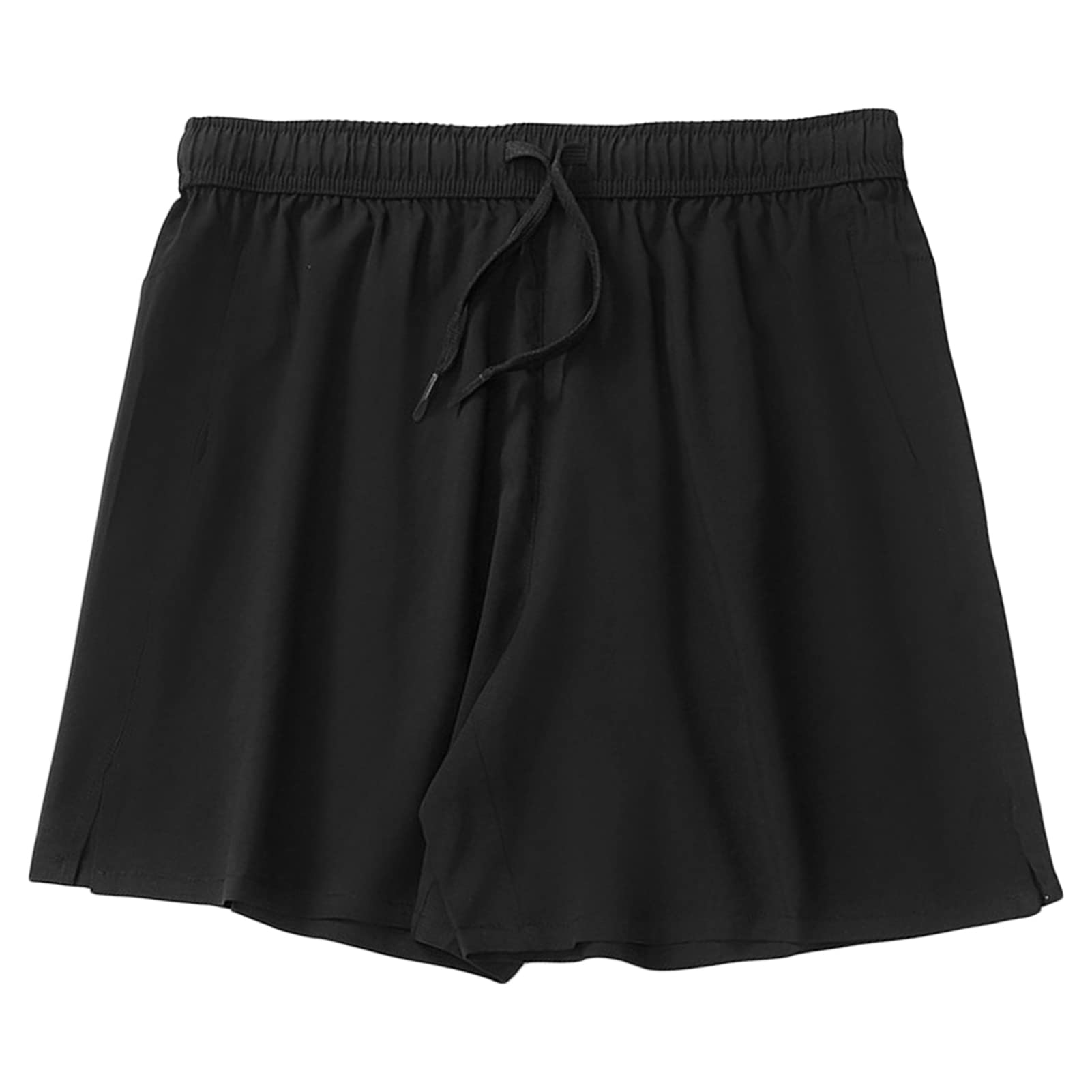 Men Track and Field Training Marathon Shorts Quick Dry Breathable Sport Knee Below Pant Fitness Gym Stretch Short