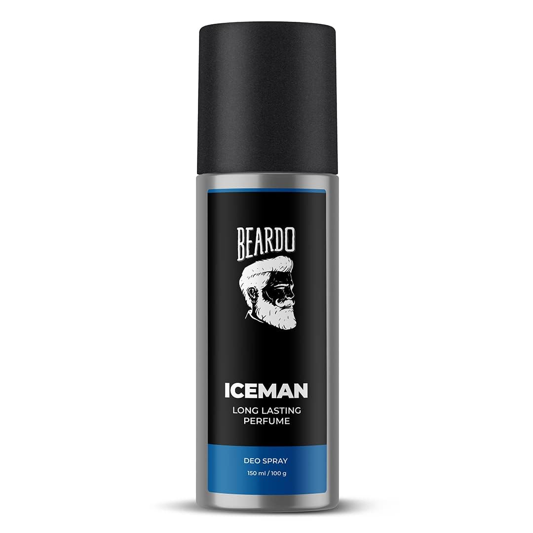 Beardo ICEMAN Body Spray for Men | Long Lasting Deodorant | Fragrance Body Spray | Amber Woody, Aromatic Fresh | Gift for ...