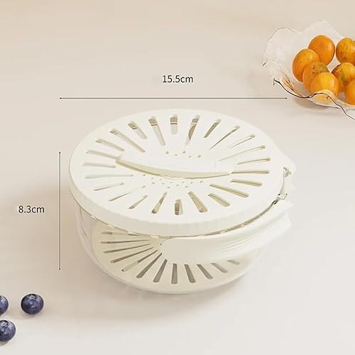 Miniatura 8 de Cuenco multifuncional para lavar frutas y verduras, escurridor y colador 2 en 1, cuenco para coladores de cocina 2 en 1, recipiente escurridor de