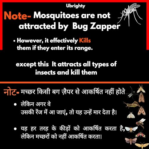 Image of Ubrighty Insect Killer Machine-with 2 Extra Blue UV Tubes Electric Fly Catcher Machine Makhi Flies Killer Trapper-Bug Zapper for Home Kitchen House Bedroom Mosquito lamp Indoor Restaurants (W20)