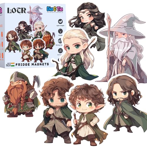 Image of Dia & Tia -Premium Fridge Magnets -Handmade in India for Office, Kitchen, refrigirators, Magnetic Boards -Motivational Quotes, Indian Culture, Gamers, Cute Cartoons, Decor (LOTR)