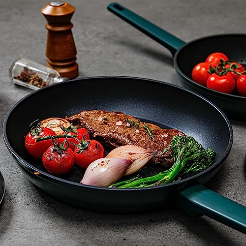 Dr.hows Urban Deep Green 9" Premium Ilag Professional S Coating Non Stick Wok - Aluminium Wok Nonstick - Deep Frying Stir Fry Wok Pan For Induction, Halogen, And Gas Cooktops (Urban Wok 24Cm) #TOP7