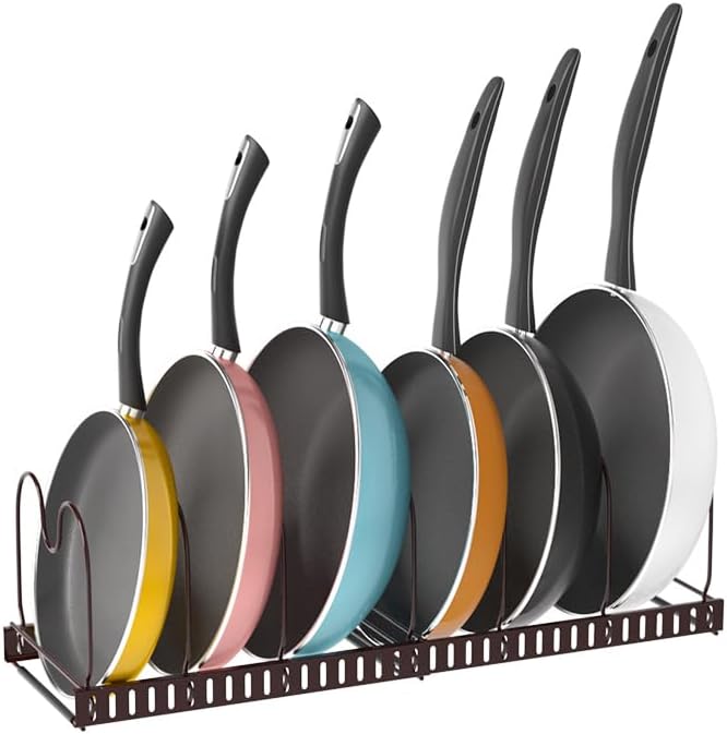 Amazon.com: Fancial Pot Rack - Expandable Pan Organizer for Cabinet ...
