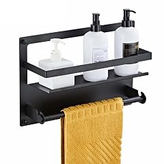 Floating Shelves Shower Caddy Bathroom Shelf Bathroom Black Shelf Stainless Steel Bathroom Wall-Mounted Bathroom Shelf House