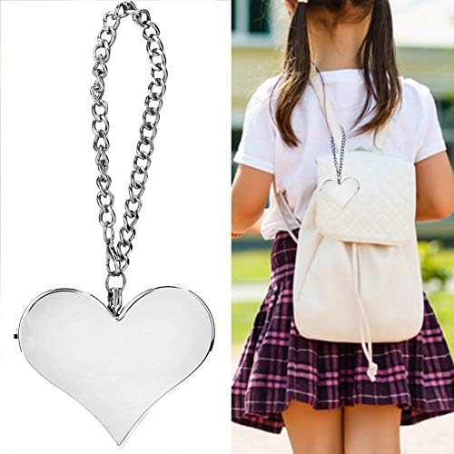 130DB Heart Shape Personal Security Alarm Keychain Emergency Self Defense Siren for Women Kids(White)