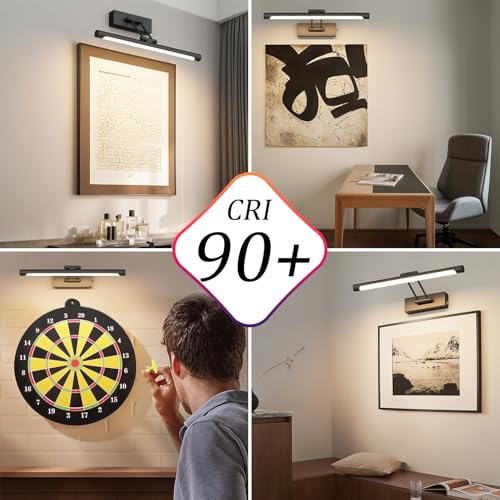 Coinmit Luz de imagem operada por bateria, luz de arte recarregável sem fio de 10000 mAh para parede