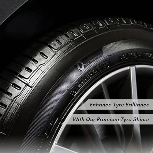 Image of CAR SAAZ Tyre Polish & Shiner for Car & Bike 5 Ltr | High Gloss Finish, Deep Black Shine, Protects Rubber from Cracking & Fading | Shine & Protects | Non-Greasy, Long Lasting (5L)