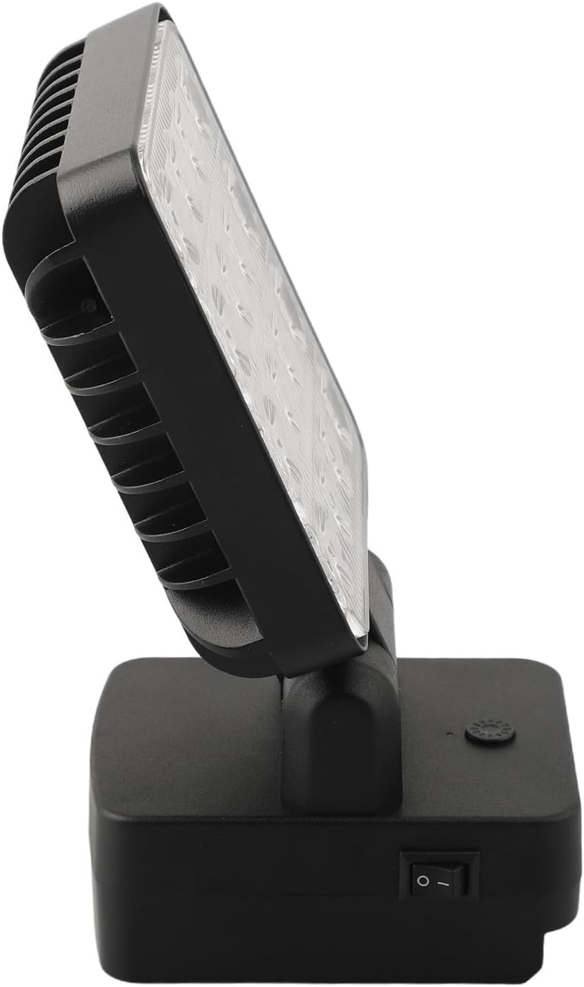Cordless LED Work Light Flashlight Compatible with Bosch 18V Batteries - Adjustable Brightness, 90° Tilt, 330° Rotation