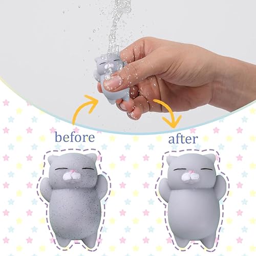 Miniatura 9 de DINESIL Paquete de 28 juguetes esponjosos de San Valentín Mochi rellenos de corazones con tarjetas de San Valentín, juguetes de animales Kawaii para