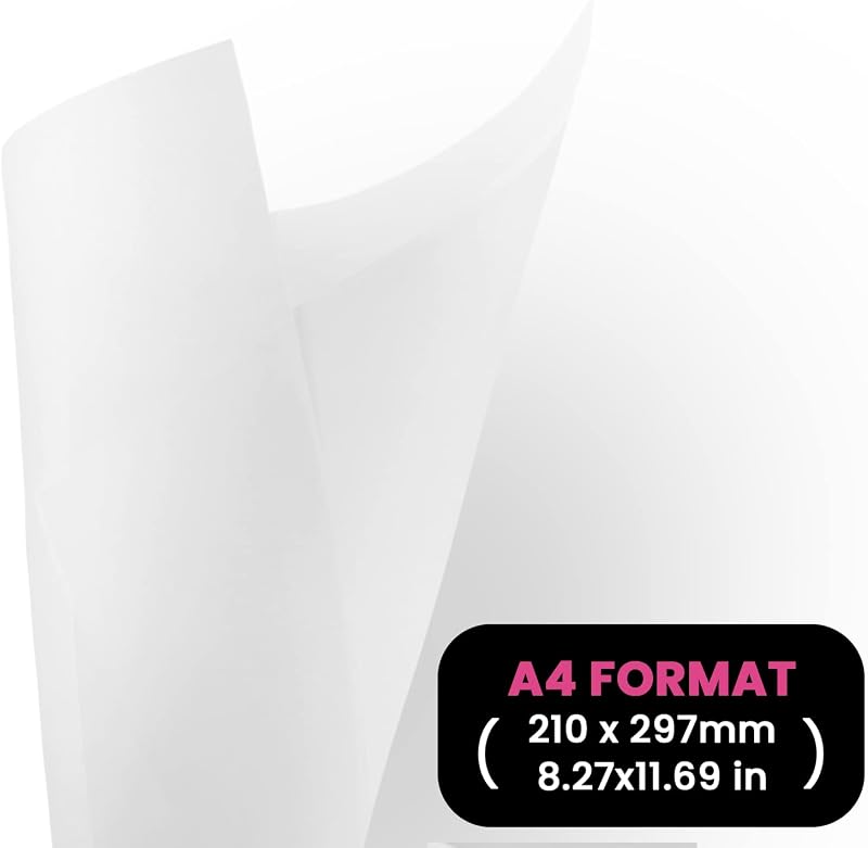 Netuno 50 db Fehér Pauszpapír A4 210x297mm 160g Átlátszó Nyomtatható Papír Rajzoláshoz Kézműveskedéshez Scrapbookinghoz DIY Kártyákhoz