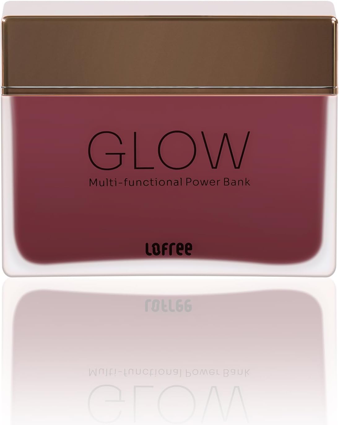 LOFREE Glow Power Bank, Compact Lightweight 10,000mAh Portable Charger with 3 LED Light Effects, Max 22.5W USB-C Fast Charging for iPhone, iPad, Samsung Galaxy, Pixel (270° Rose Fume)