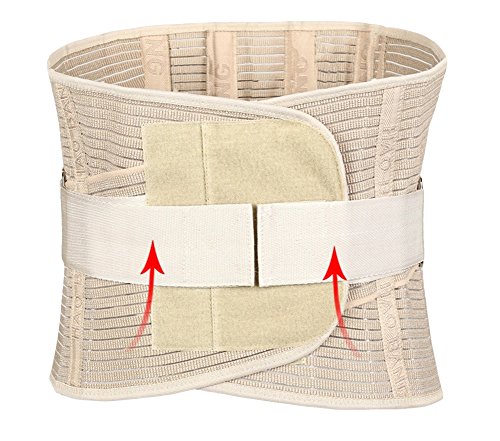 Dxs Adjustable Men's Breathable Beer Belly Waist Tummy Trimmer Elastic Slimming Belt (Medium) Nude #TOP2