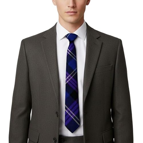 Braw Clans Tartans Men's Heritage Of Scotland Tartan Tie - Classic Neckties For - Business, Wedding & Formal Wear - Scottish Tartan