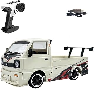 ミニRCトラック1/10、2.4Gフルプロポーショナルブラシレスカーゴリモートコントロールトラックミニバン、バッテリー1個付き、4WD RCピックアップカーモデルオーナメント、大人への誕生日プレゼント-RTR