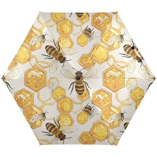 Parapluie compact GAIREG jaune protection soleil et pluie mini parapluie de voyage