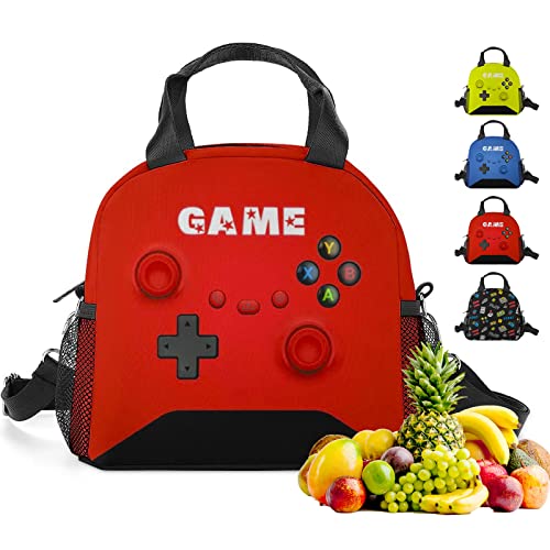 Game Lunch Bag For Boys Girls Gamer, Insulated Video Game Lunch For Work Out Travel Tirp, Reusable Box Thermal Cooler Meal Box #TOP5