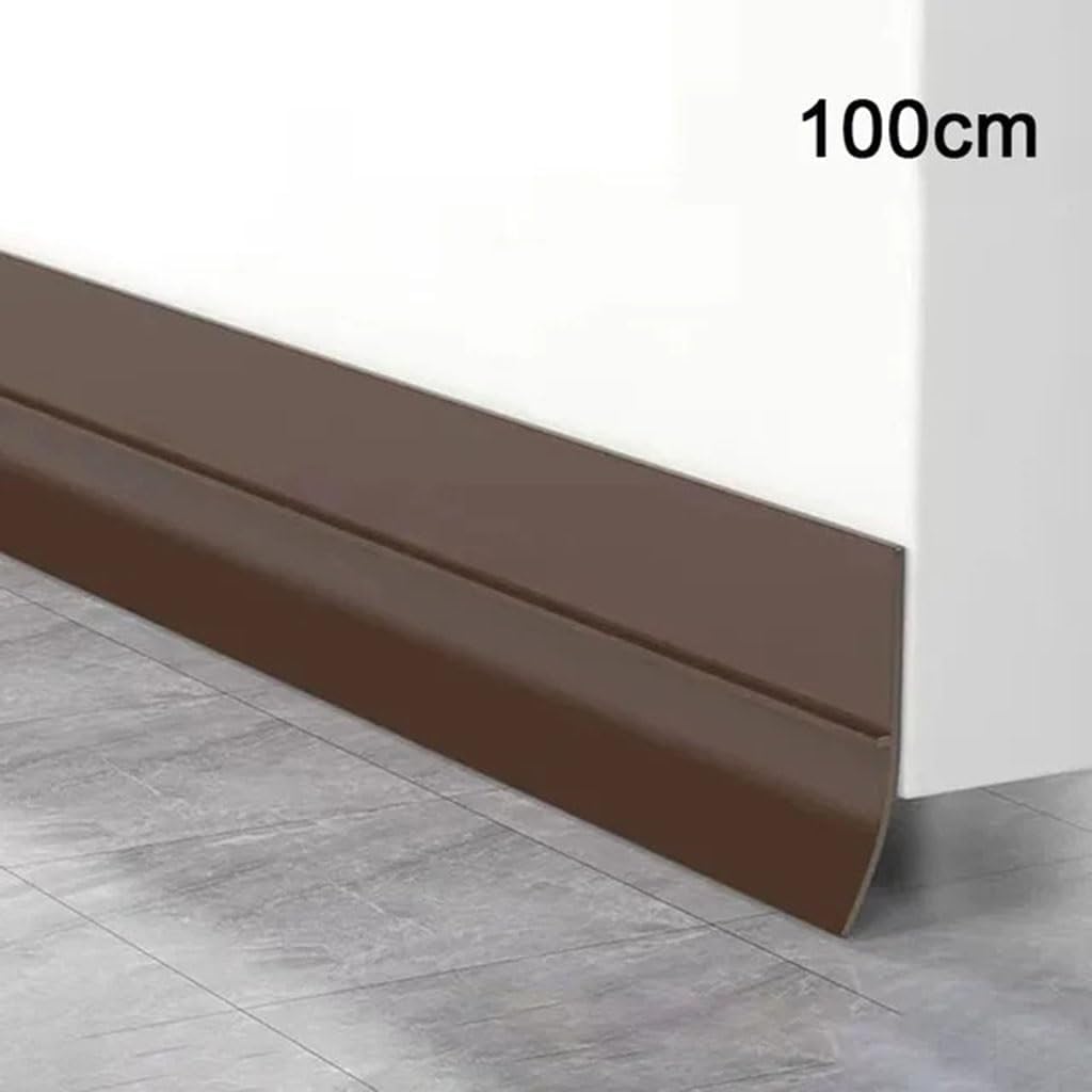 100cm Self-Adhesive PVC Door Bottom Sealing Strip - Weatherproof, Soundproof, and Dustproof Solution for Home and Office(Gray)