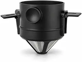 Mini Filtro Coador Reutilizável Para Café e Chá, Coador Portátil Dobrável com Malha em Aço Inoxidável, Filtro Individual Sem Papel, Compacto Para Casa, Viagem, Camping e Escritório