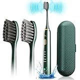 Sonic Electric Toothbrush for Adults - 5 Powerful Cleaning & Whitening Modes with Soft Dupont Bristl