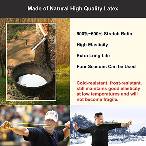 tetotak Slingshot Bands Flat 0.4/0.5/0.55/0.6/0.65/0.7/0.75/0.8mm Professional Adults Hunting Replacement Bands Material 2M Length Rolls Heavy Duty Homemade Wide Simple Shot Bands Shooting(0.5mm) by tetotak - Image 2