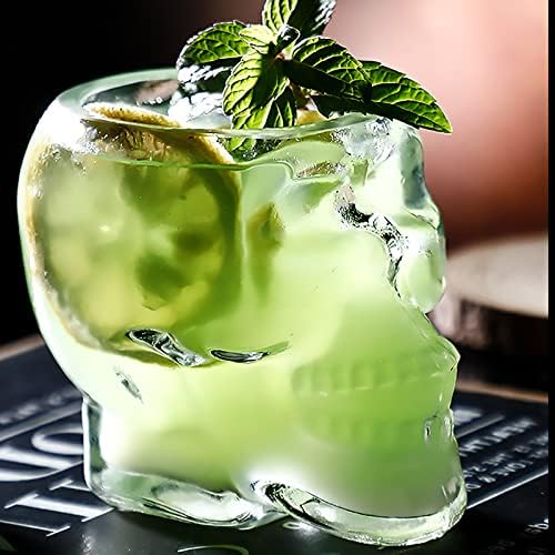 Skull Glass Wine Glass, Skull Glass Cup, Funny Large Glasses, Drinking Glass, Vodka Spirits Cup Glass, Halloween Decorations Gifts, Halloween Themed Party, Holiday Gifts, New Crystal Skull Cup, 350ML