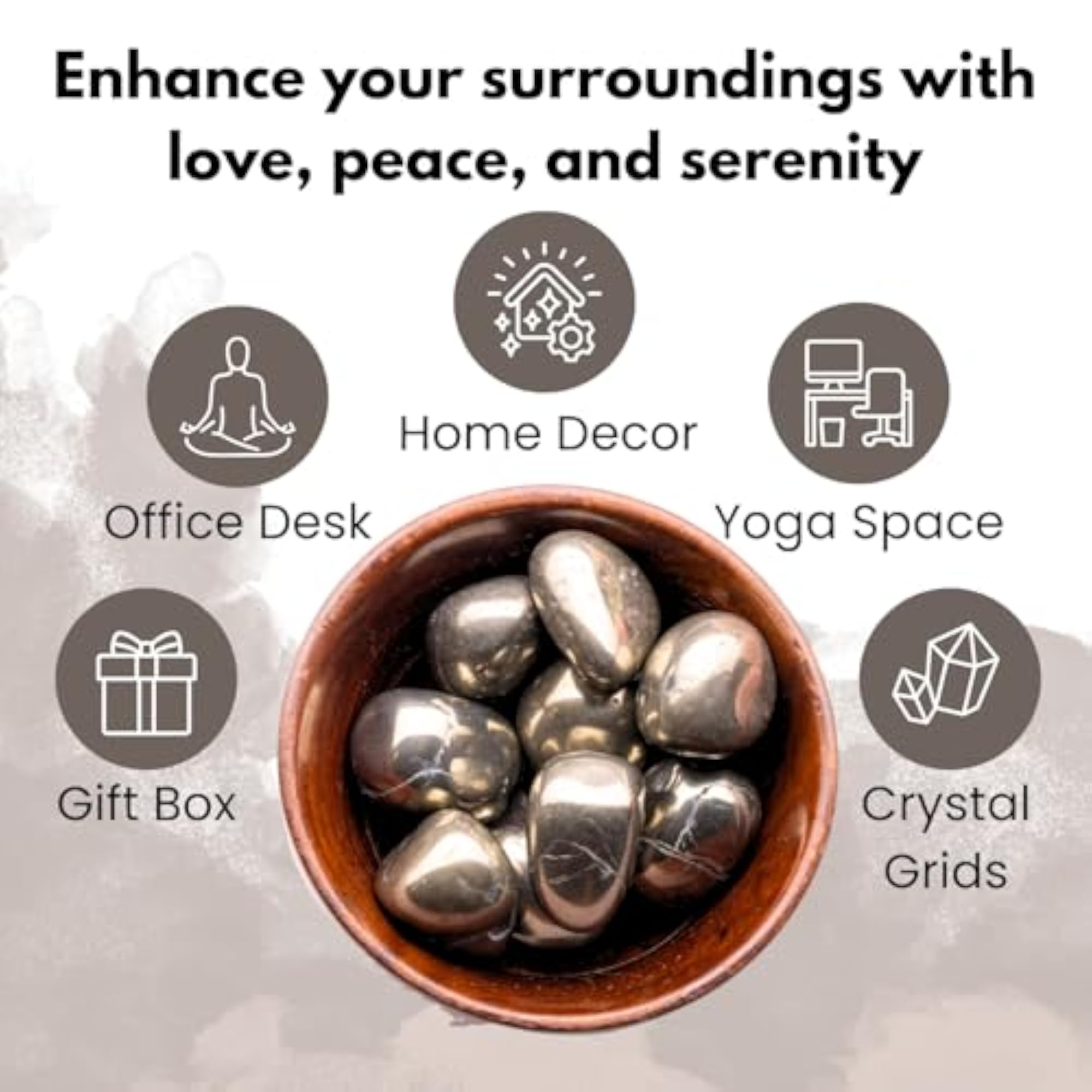 Pyrite Tumble Stone for Wealth and Prosperity