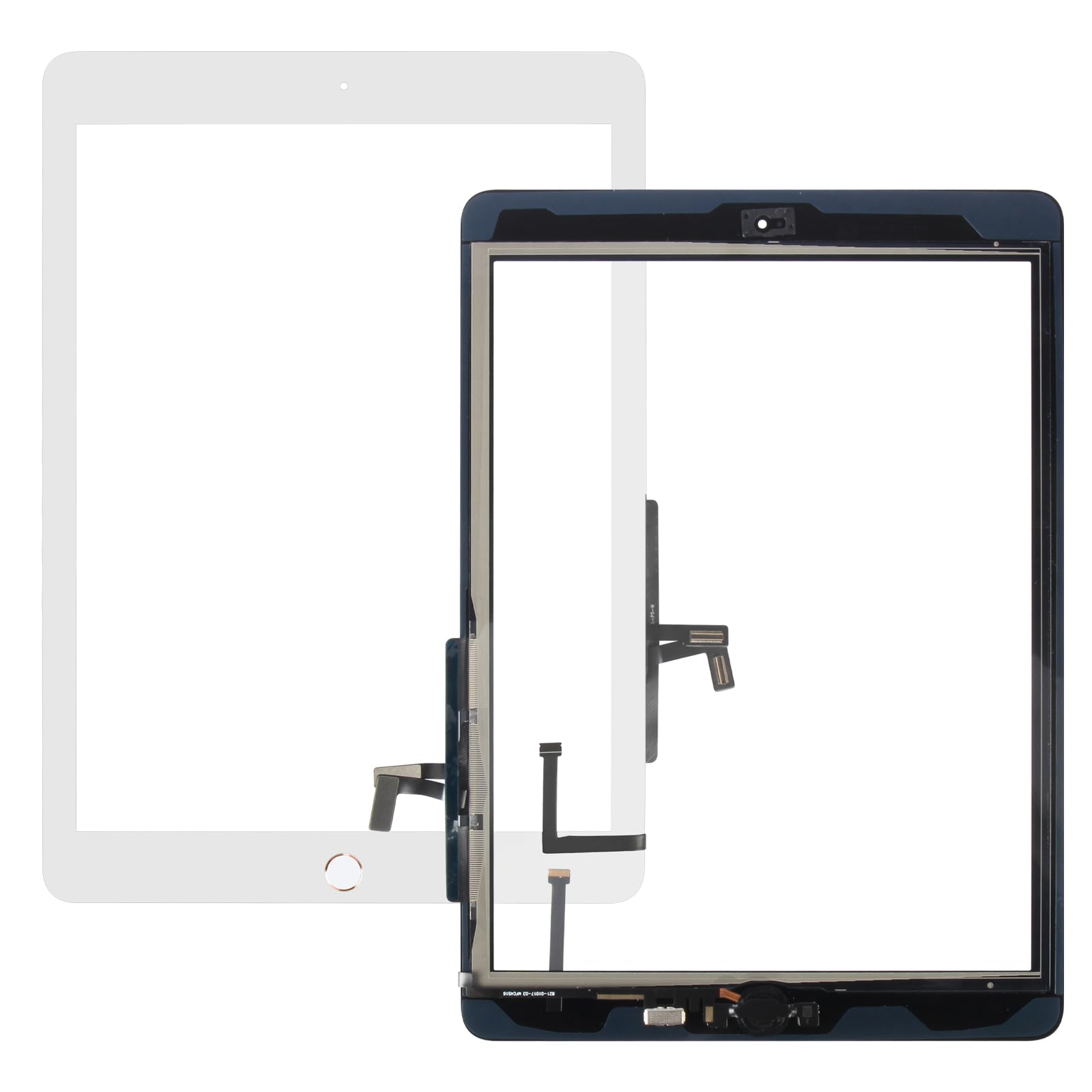 Écran Tactile pour iPad 9.7 2017 5ème Génération A1822 A1823 Remplacement Verre Blanc avec Home Button