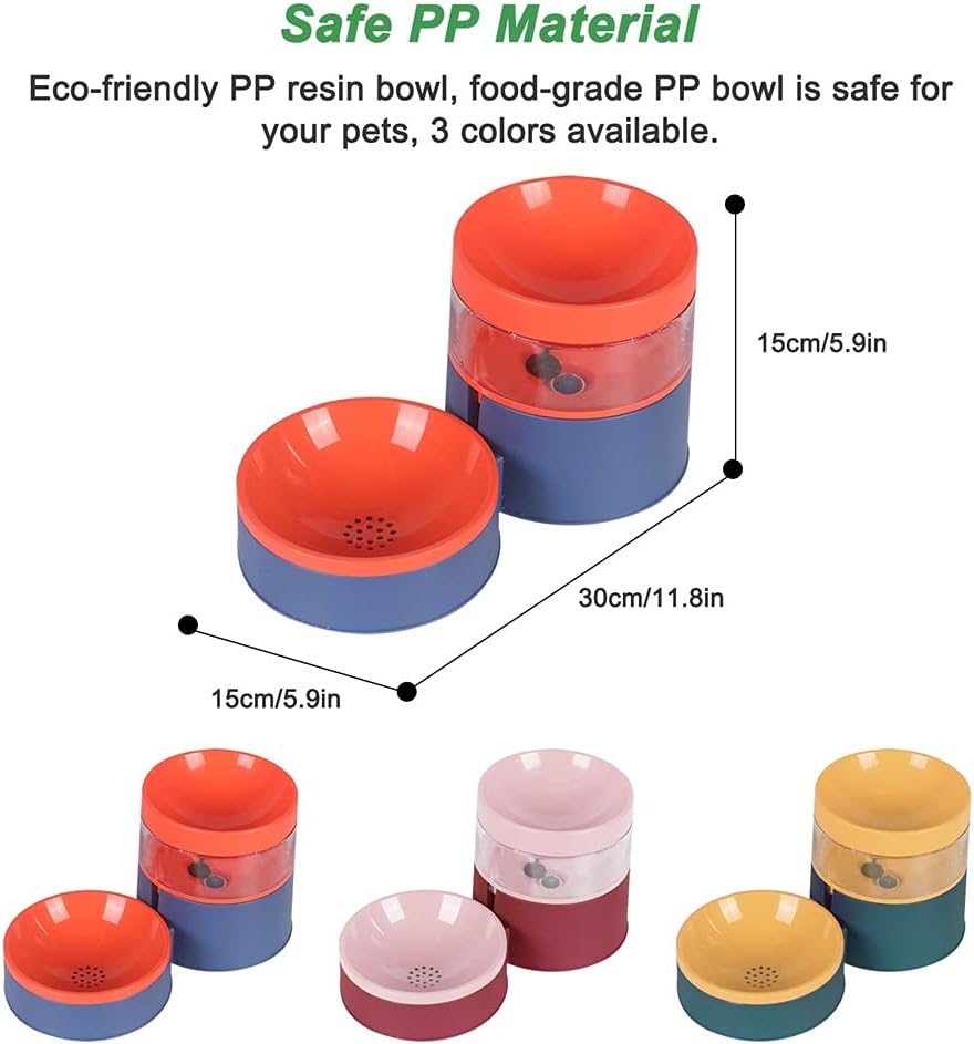 Dog Bowl Water Dispenser Automatic Water Storage NonSlip Pet Double Bowls Food Feeder Container Pet Supplies (Color : Red, Size : 30.7x15.9x13.2cm) (Pink 30.7x15.9x13.2cm)