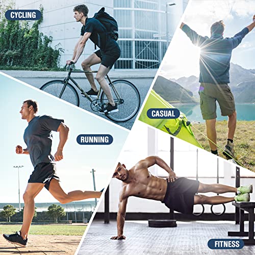 Shorts de ciclismo,KKcare Calções de corrida masculinos 2 em 1 calções desportivos de cintura alta c