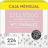 Pañales hipoalergénicos LILLYDOO, talla 1, (2-5 kg), caja mensual (224...