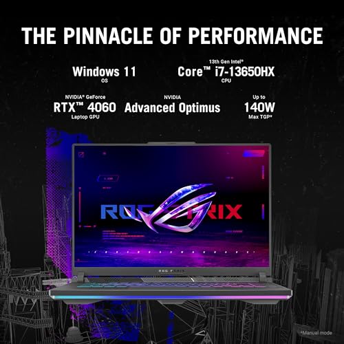 ASUS ROG Strix G16 Gaming Laptop, 165Hz Display, NVIDIA® GeForce RTX™ 4060, Intel Core i7-13650HX, 16GB DDR5, 1TB PCIe Gen4 SSD, Wi-Fi 6E, Windows 11, G614JV-AS74 by ASUS - Image 3