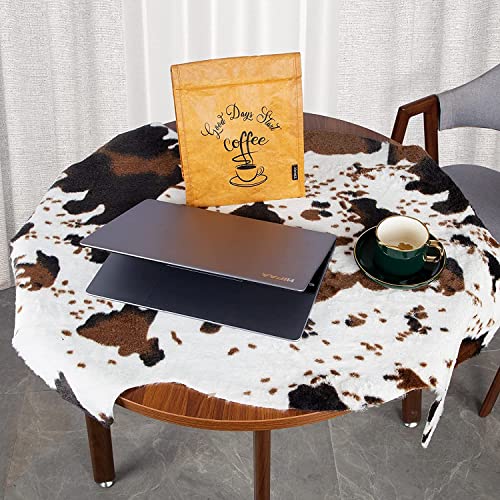 Macevia Cowhide Rug Cute Cow Print Rug Western Decor For Living Room Bedroom Faux Animal Area Carpet Non-Slip 43.3" L X 29.5" W(3.6Ft X 2.4Ft) #TOP1