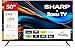 Sharp 50-inch 4K Ultra HD Frameless LED Roku Smart TV – Dolby Vision HDR, Freely, AV1, HDMI 2.1 (eARC), Smart Roku TV Platform – 50HJ4325K (HJ Series)