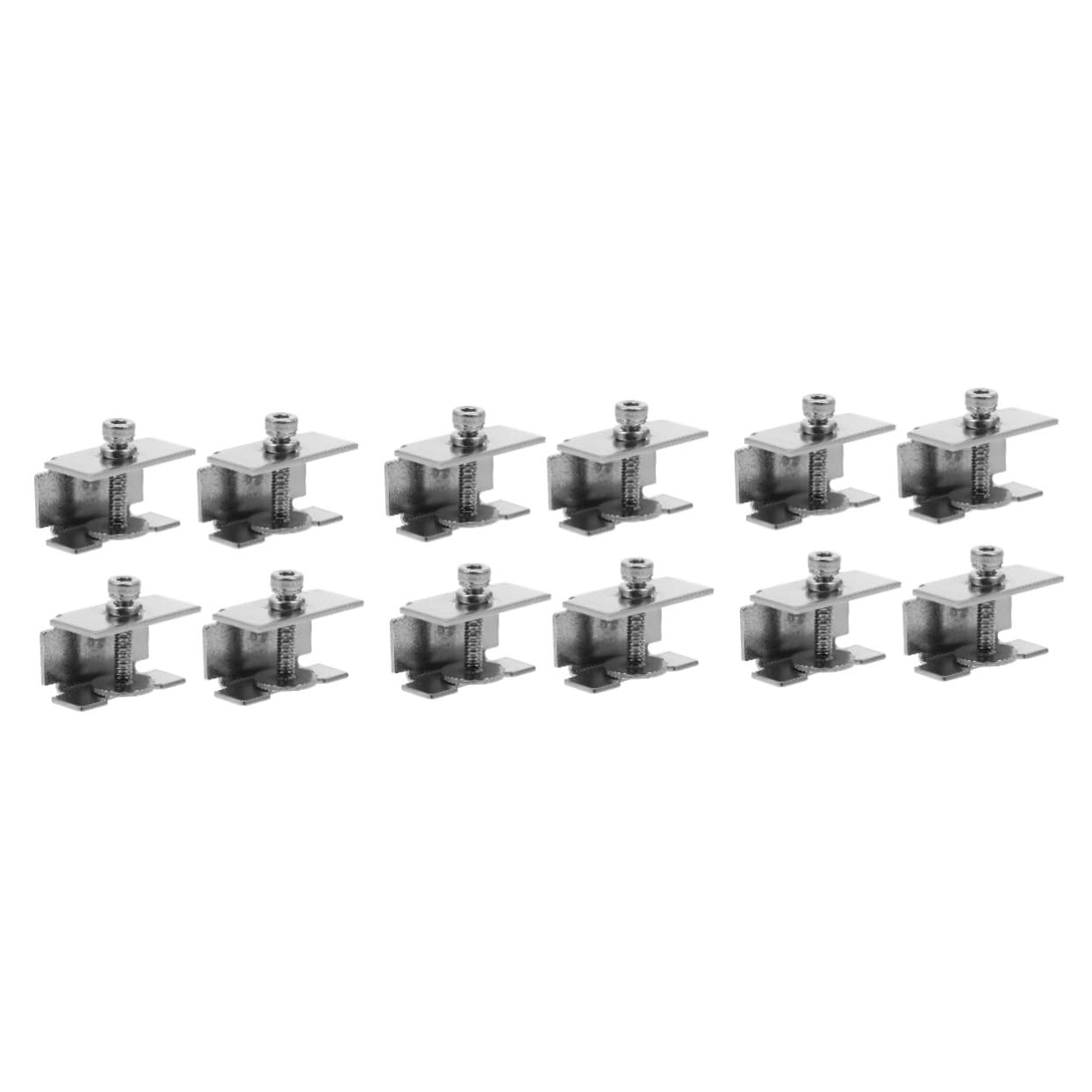 iplusmile 12stücke Glasbett Clips Drucker Verstellbare Edelstahl-klammern Für Heizbett-glasplatte Einfache Installation Und Anpassung An Verschiedene Dicke Ersatzlösung Für Defekte Clips