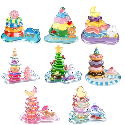 DIY Crystal 3D Stacking Sticker Kit, Puffy Resin Decorative Stackable Stickers Building Ornament, Desk Decor & Stress Relief Toys, Reusable Tiny Stickers for Craft and Gift (8Pcs)