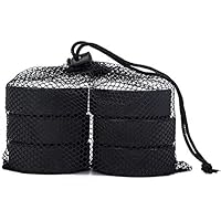 6 Pack Ice Hockey Pucks With Reusable Mesh Bag Rubber Street