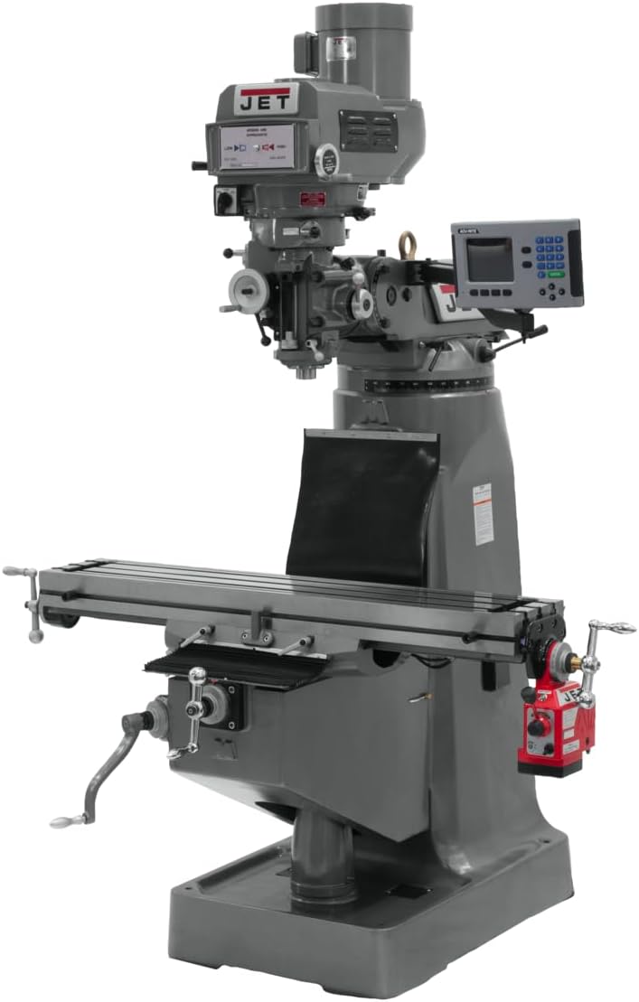 JET Variable Speed Vertical Mill, X-Axis Powerfeed, 2 HP, 115/230V 1Ph (Model JTM-4VS-1)