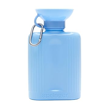 Springer Growler Travel Dog Water Bottle ? 44 oz Large Dog Water Bottle with Patented Leak-Proof Design for Dog Walking, Hiking and Traveling, BPA-Free Materials (Sky Blue)