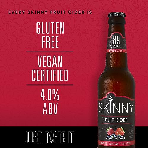 Skinny Fruit Cider Mixed Berries Gluten You can also find out more about our FREE Cider, Full Flavoured Cider, Low Calorie Cider, Vegan & Kosher Certified Cider, Premium Taste, Exclusive Skinny Cider Offers, 12x330ml Bottles Skinny Fruit Cider Mixed Berries Gluten You can also find out more about our FREE Cider, Full Flavoured Cider, Low Calorie Cider, Vegan & Kosher Certified Cider, Premium Taste, Exclusive Skinny Cider Offers, 12x330ml Bottles – SkinnyBrands