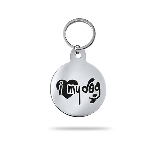 MACOS Engraved Personalised Circle Pet Tag for Dogs and Cats [Chrome]